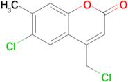 6-Chloro-4-(chloromethyl)-7-methyl-2H-1-benzopyran-2-one