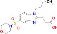 3-[1-butyl-5-(morpholine-4-sulfonyl)-1H-1,3-benzodiazol-2-yl]propanoic acid