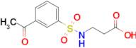 3-(3-Acetylbenzenesulfonamido)propanoic acid