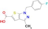 1-[(4-fluorophenyl)methyl]-3-methyl-1H-thieno[2,3-c]pyrazole-5-carboxylic acid