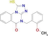 4-[(2-methoxyphenyl)methyl]-1-sulfanyl-4h,5h-[1,2,4]triazolo[4,3-a]quinazolin-5-one