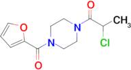 2-Chloro-1-[4-(2-furanylcarbonyl)-1-piperazinyl]-1-propanone