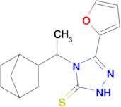 4-(1-{bicyclo[2.2.1]heptan-2-yl}ethyl)-3-(furan-2-yl)-4,5-dihydro-1H-1,2,4-triazole-5-thione