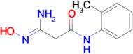 2-(N'-hydroxycarbamimidoyl)-N-(2-methylphenyl)acetamide