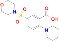 5-(Morpholine-4-sulfonyl)-2-(piperidin-1-yl)benzoic acid