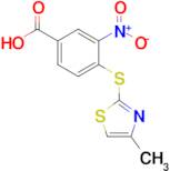 4-[(4-methyl-1,3-thiazol-2-yl)sulfanyl]-3-nitrobenzoic acid