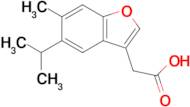 2-[6-methyl-5-(propan-2-yl)-1-benzofuran-3-yl]acetic acid