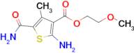 2-Methoxyethyl 2-amino-5-carbamoyl-4-methylthiophene-3-carboxylate