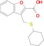 3-[(cyclohexylsulfanyl)methyl]-1-benzofuran-2-carboxylic acid