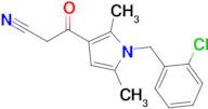 3-{1-[(2-chlorophenyl)methyl]-2,5-dimethyl-1h-pyrrol-3-yl}-3-oxopropanenitrile