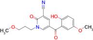 5-(2-Hydroxy-5-methoxybenzoyl)-1-(3-methoxypropyl)-2-oxo-1,2-dihydropyridine-3-carbonitrile
