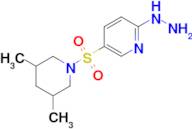 5-[(3,5-dimethylpiperidin-1-yl)sulfonyl]-2-hydrazinylpyridine