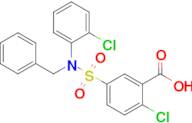 5-[benzyl(2-chlorophenyl)sulfamoyl]-2-chlorobenzoic acid