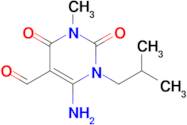 6-Amino-3-methyl-1-(2-methylpropyl)-2,4-dioxo-1,2,3,4-tetrahydropyrimidine-5-carbaldehyde