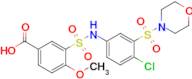 3-{[4-chloro-3-(morpholine-4-sulfonyl)phenyl]sulfamoyl}-4-methoxybenzoic acid