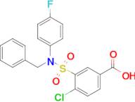 3-[benzyl(4-fluorophenyl)sulfamoyl]-4-chlorobenzoic acid