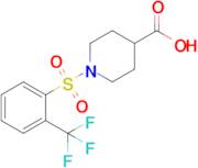 1-[2-(trifluoromethyl)benzenesulfonyl]piperidine-4-carboxylic acid