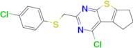 4-Chloro-2-[[(4-chlorophenyl)thio]methyl]-6,7-dihydro-5H-cyclopenta[4,5]thieno[2,3-d]pyrimidine