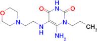 6-Amino-5-{[2-(morpholin-4-yl)ethyl]amino}-1-propyl-1,2,3,4-tetrahydropyrimidine-2,4-dione