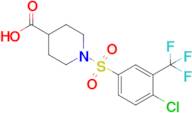 1-[4-chloro-3-(trifluoromethyl)benzenesulfonyl]piperidine-4-carboxylic acid