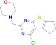 4-Chloro-6,7-dihydro-2-(4-morpholinylmethyl)-5H-cyclopenta[4,5]thieno[2,3-d]pyrimidine