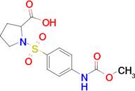 1-{4-[(methoxycarbonyl)amino]benzenesulfonyl}pyrrolidine-2-carboxylic acid