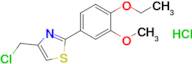 4-(Chloromethyl)-2-(4-ethoxy-3-methoxyphenyl)-1,3-thiazole hydrochloride