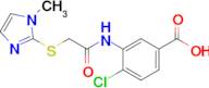 4-Chloro-3-[[2-[(1-methyl-1H-imidazol-2-yl)thio]acetyl]amino]benzoic acid