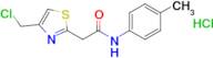 2-[4-(chloromethyl)-1,3-thiazol-2-yl]-n-(4-methylphenyl)acetamide hydrochloride