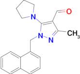 3-Methyl-1-(naphthalen-1-ylmethyl)-5-(pyrrolidin-1-yl)-1h-pyrazole-4-carbaldehyde