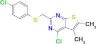 4-Chloro-2-{[(4-chlorophenyl)sulfanyl]methyl}-5,6-dimethylthieno[2,3-d]pyrimidine