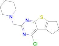 4-Chloro-6,7-dihydro-2-(1-piperidinylmethyl)-5H-cyclopenta[4,5]thieno[2,3-d]pyrimidine