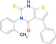 3-(2-methylphenyl)-5-phenyl-2-sulfanylidene-1H,2H,3H,4H-thieno[2,3-d]pyrimidin-4-one