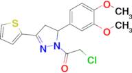 2-Chloro-1-[5-(3,4-dimethoxyphenyl)-3-(thiophen-2-yl)-4,5-dihydro-1h-pyrazol-1-yl]ethan-1-one