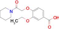 3-Ethoxy-4-[2-oxo-2-(piperidin-1-yl)ethoxy]benzoic acid