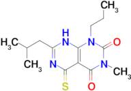 3-methyl-7-(2-methylpropyl)-1-propyl-5-sulfanylidene-1H,2H,3H,4H,5H,8H-[1,3]diazino[4,5-d]pyrimidi…