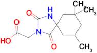 7,7,9-Trimethyl-2,4-dioxo-1,3-diazaspiro[4.5]decane-3-acetic acid