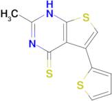 2-methyl-5-(thiophen-2-yl)-1H,4H-thieno[2,3-d]pyrimidine-4-thione