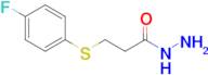 3-[(4-fluorophenyl)sulfanyl]propanehydrazide