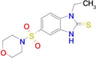 1-ethyl-5-(morpholine-4-sulfonyl)-2,3-dihydro-1H-1,3-benzodiazole-2-thione