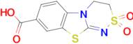 [1,2,4]Thiadiazino[3,4-b]benzothiazole-8-carboxylic acid, 3,4-dihydro-, 2,2-dioxide