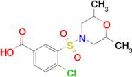 4-Chloro-3-[(2,6-dimethylmorpholin-4-yl)sulfonyl]benzoic acid