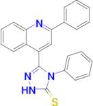 4-phenyl-3-(2-phenylquinolin-4-yl)-4,5-dihydro-1H-1,2,4-triazole-5-thione