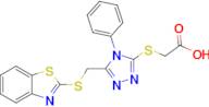 2-({5-[(1,3-benzothiazol-2-ylsulfanyl)methyl]-4-phenyl-4h-1,2,4-triazol-3-yl}sulfanyl)acetic acid