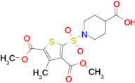 1-{[3,5-bis(methoxycarbonyl)-4-methylthiophen-2-yl]sulfonyl}piperidine-4-carboxylic acid