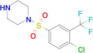 1-[4-chloro-3-(trifluoromethyl)benzenesulfonyl]piperazine