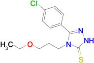 3-(4-chlorophenyl)-4-(3-ethoxypropyl)-4,5-dihydro-1H-1,2,4-triazole-5-thione