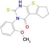 1,2,3,5,6,7-Hexahydro-3-(2-methoxyphenyl)-2-thioxo-4H-cyclopenta[4,5]thieno[2,3-d]pyrimidin-4-one