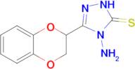 4-amino-3-(2,3-dihydro-1,4-benzodioxin-2-yl)-4,5-dihydro-1H-1,2,4-triazole-5-thione