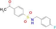 4-Acetyl-n-[(4-fluorophenyl)methyl]benzene-1-sulfonamide